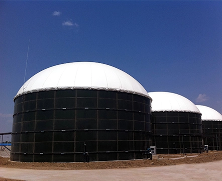 Pemegang Biogas membran berganda